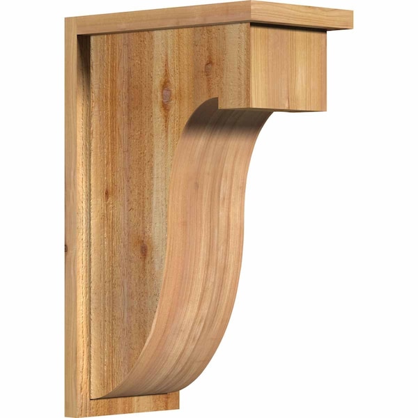 Ekena Millwork Del Monte Rough Sawn Corbel w/Backplate, Western Red Cedar, 8"W x 14"D x 22"H COR08X14X22DEL01RWR - main